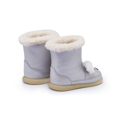 Deloniek Boots | Polar Fox | Silver Blue Metallic Leather