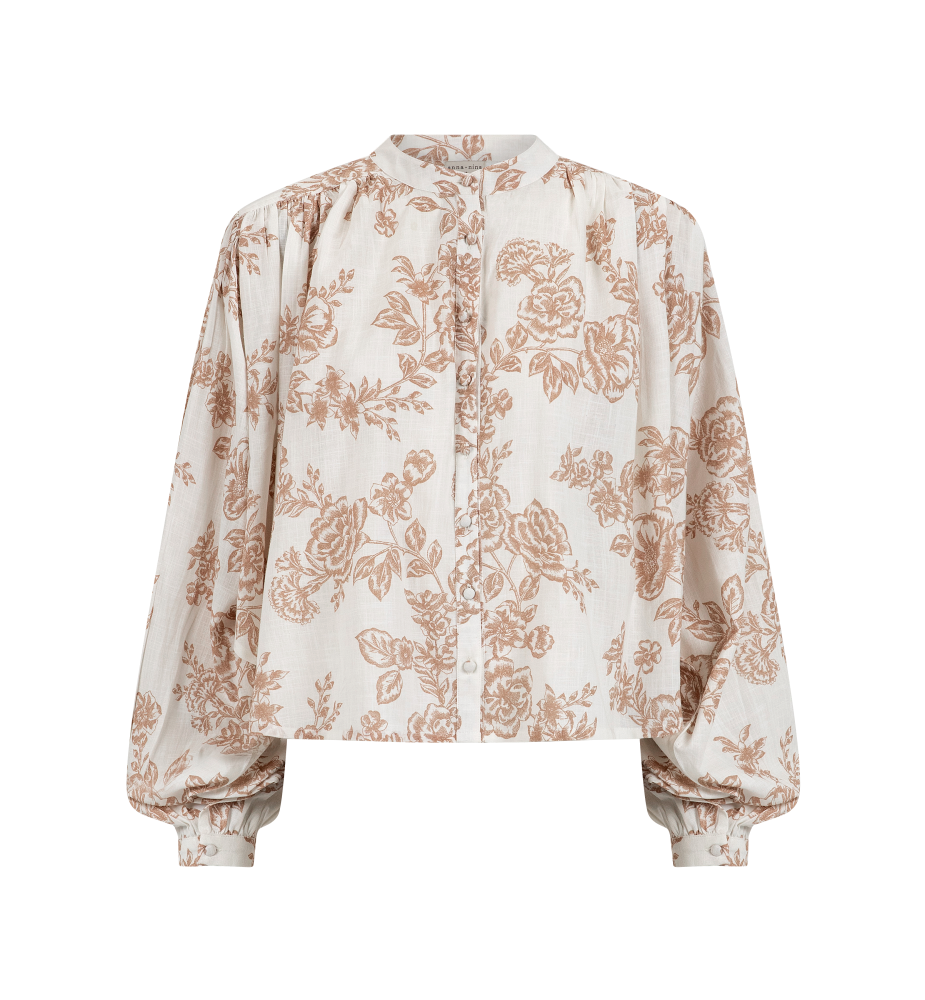 Rose Uma Blouse | Cream - Rose Flowers