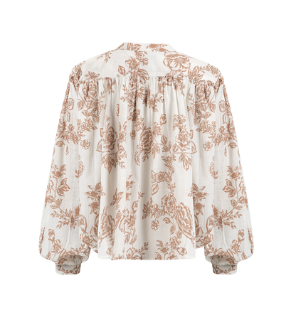 Rose Uma Blouse | Cream - Rose Flowers