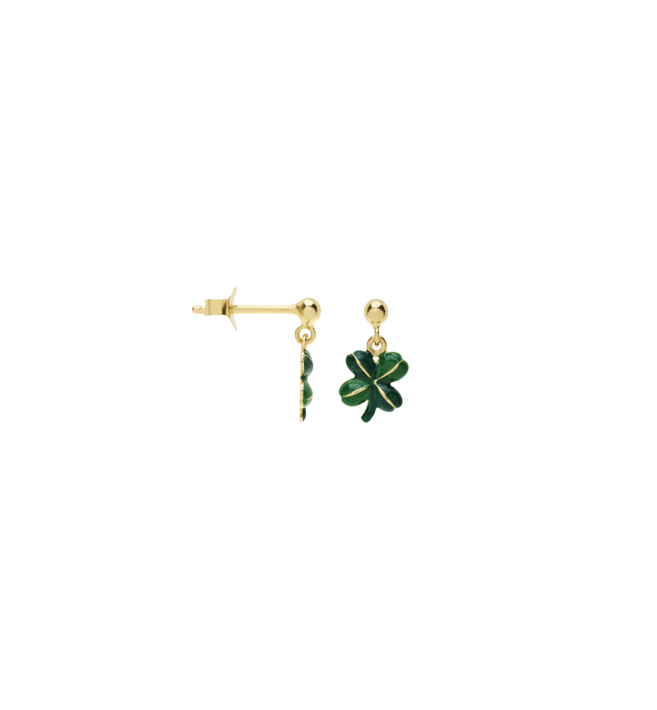 Single Lucky Puff Stud | Emerald Green