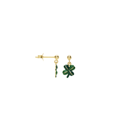 Single Lucky Puff Stud | Emerald Green