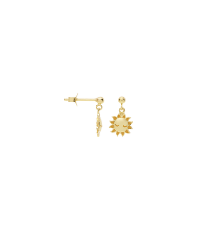 Single Rays of Sun Stud | Yellow Gold