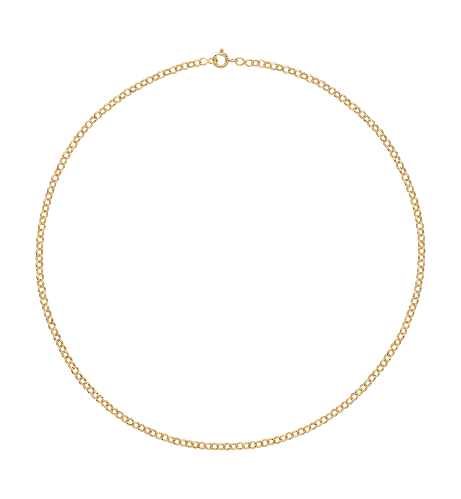 Jasseron Plain Necklace | Gold Plated