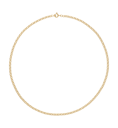 Jasseron Plain Necklace | Gold Plated