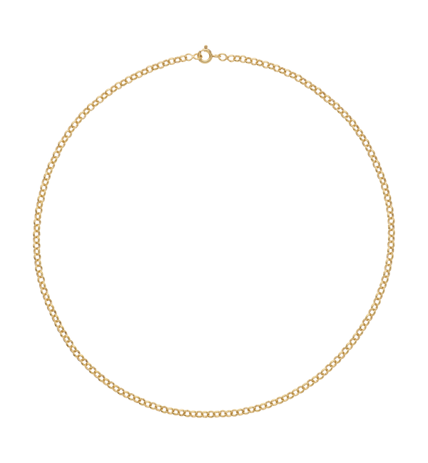 Jasseron Plain Necklace | Gold Plated