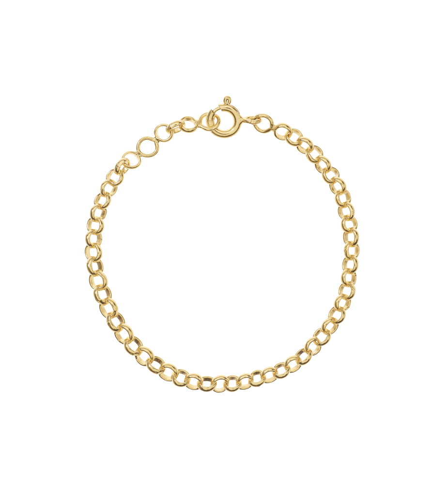 Jasseron Plain Bracelet | Gold Plated