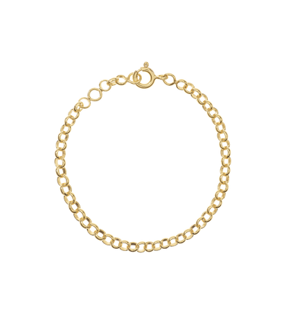 Jasseron Plain Bracelet | Gold Plated