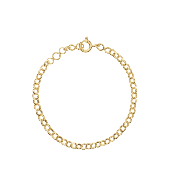 Jasseron Plain Bracelet | Gold Plated