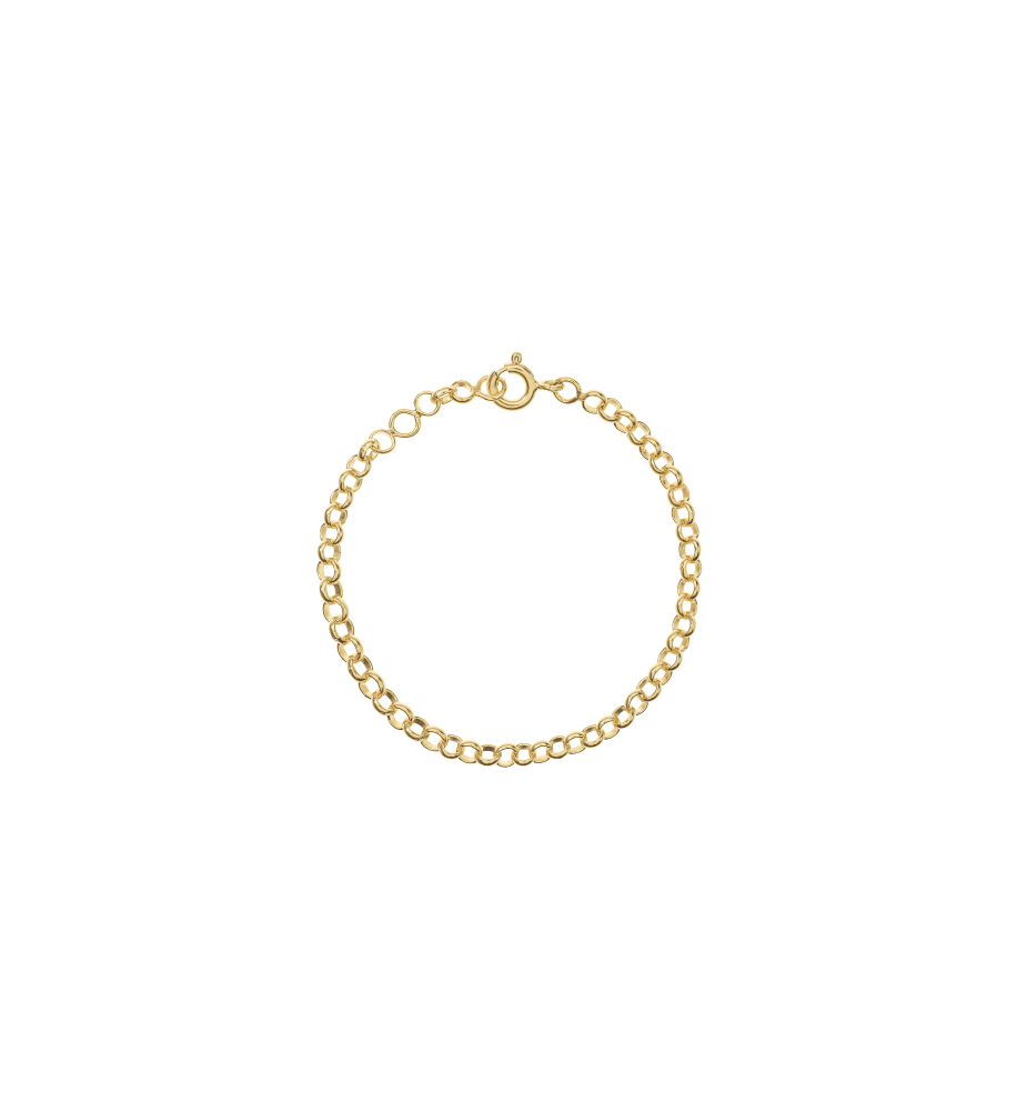 Jasseron Plain Mini Bracelet | Gold Plated