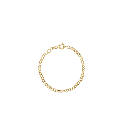 Jasseron Plain Mini Bracelet | Gold Plated