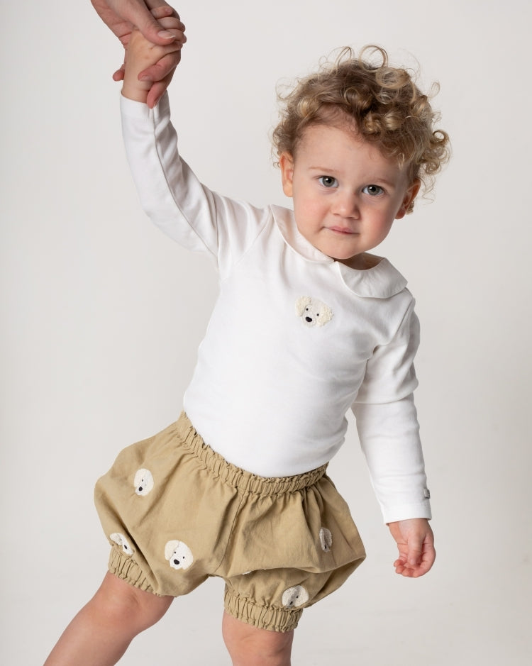 Davo Bodysuit | Golden Retriever | Off White