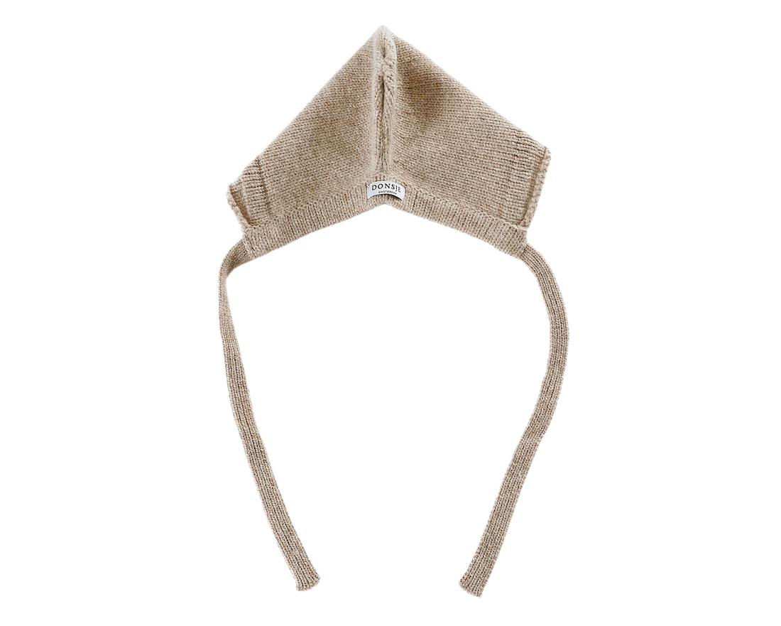 Fenja Merino Wool Baby Hat | Beige Melange