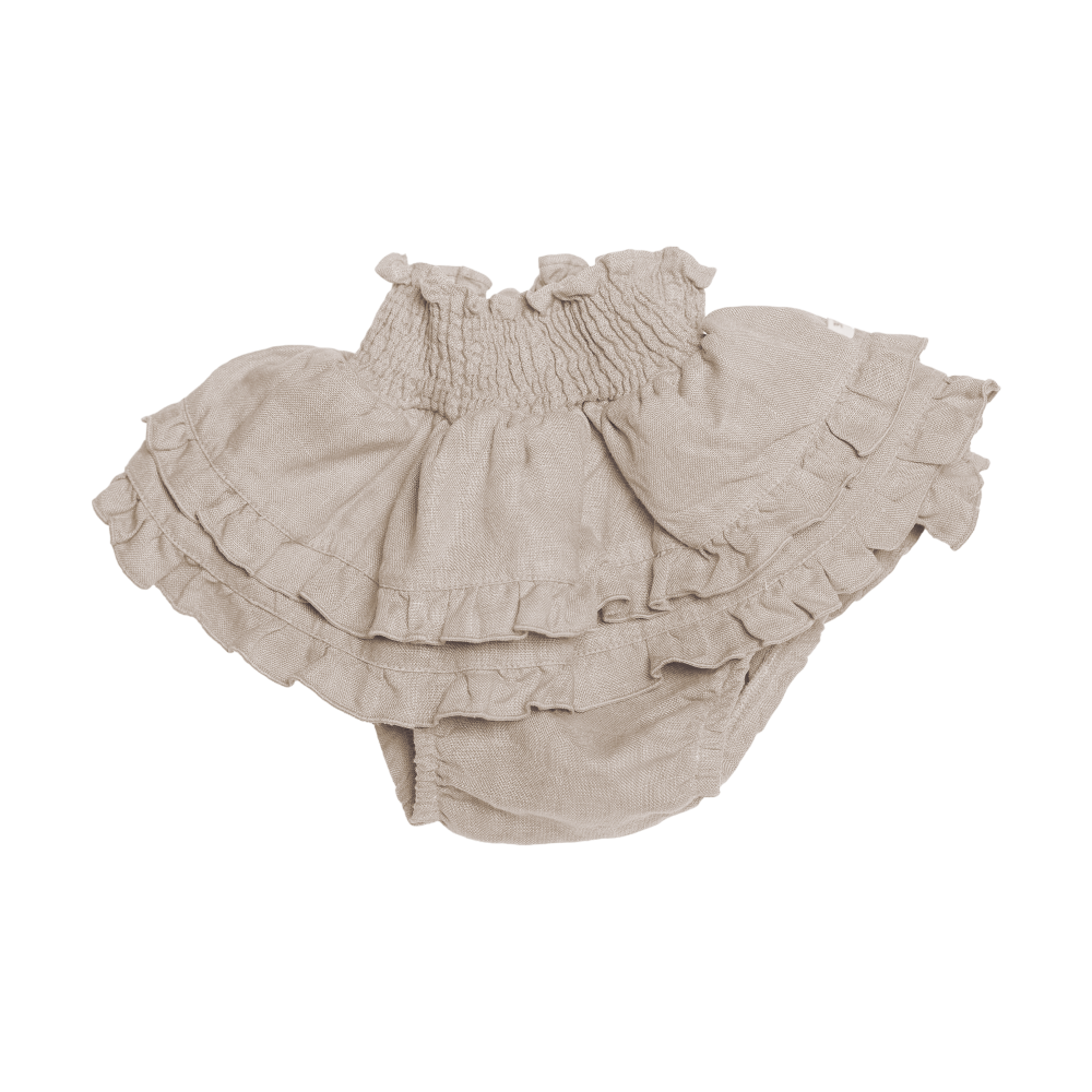 Vaibi Linen Bloomers | Soft Taupe