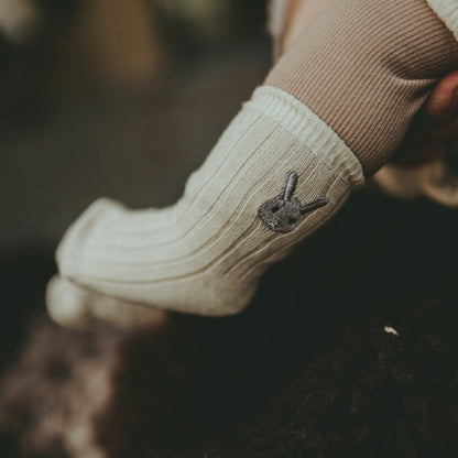 Qell Socks | Bunny | Warm White