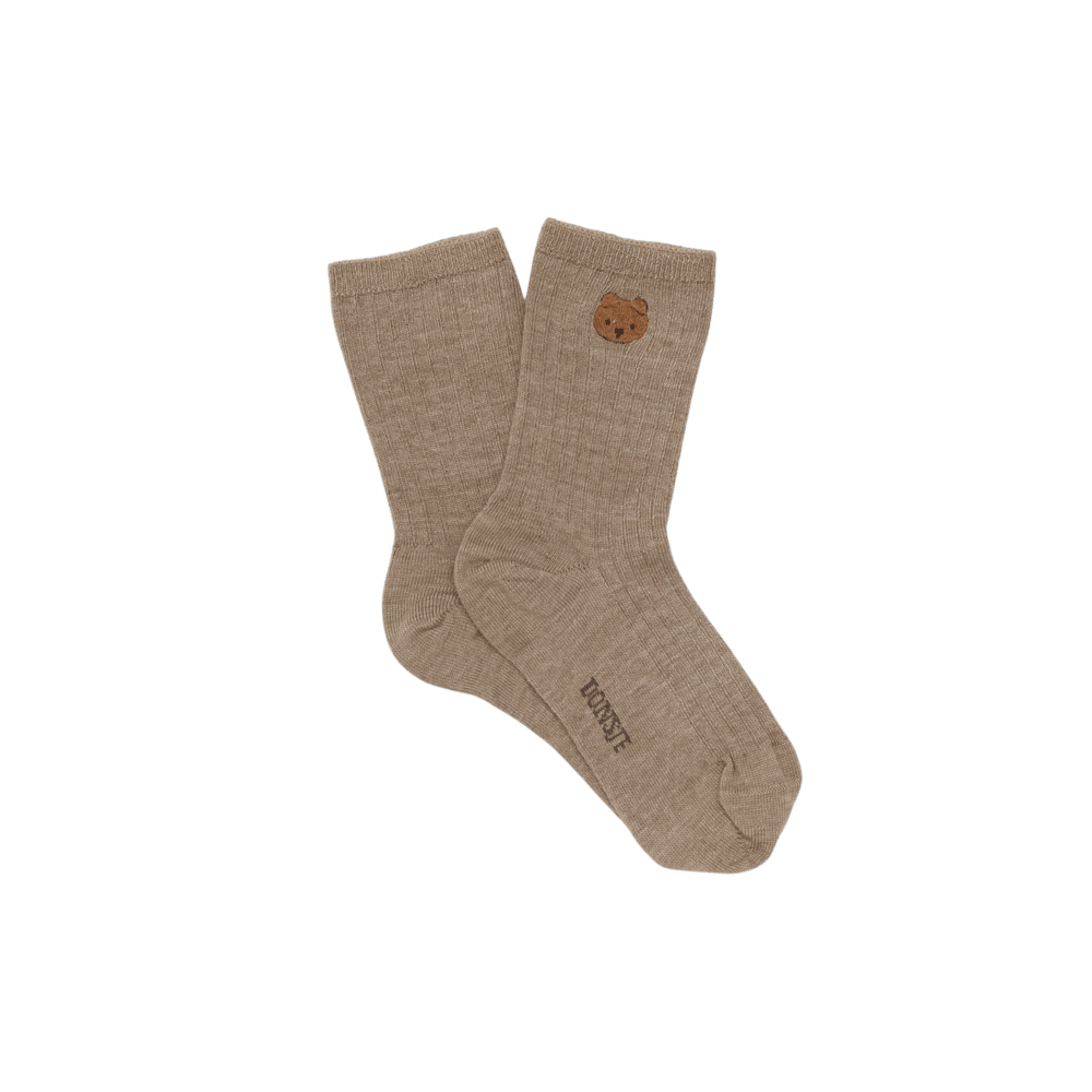 Bell Socks | Bear | Dusty Green