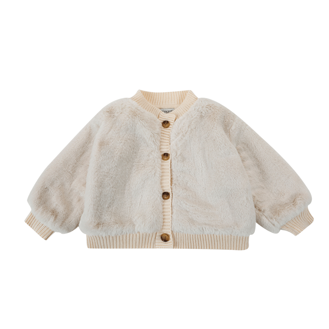 Manita Cardigan | Off White Teddy