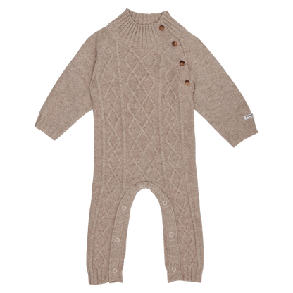 Toon Merino Wool Jumpsuit | Taupe Melange