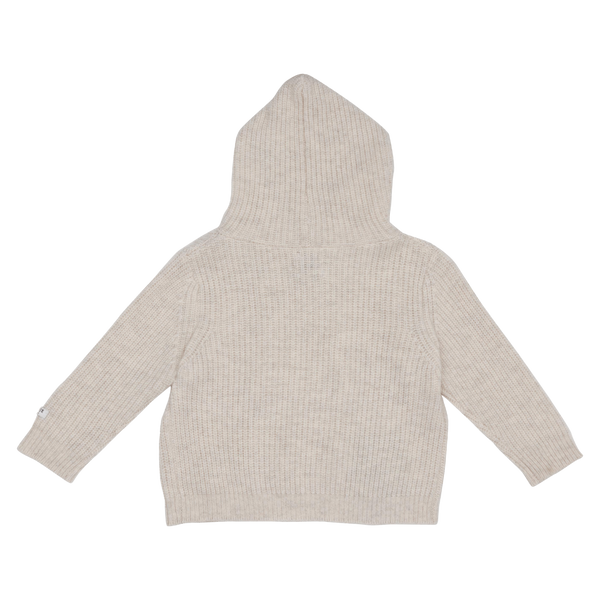 Tristan Merino Wool Cardigan | White Sand Melange