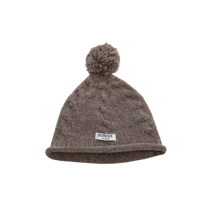 Fofo Merino Wool Hat | Dark Taupe Melange