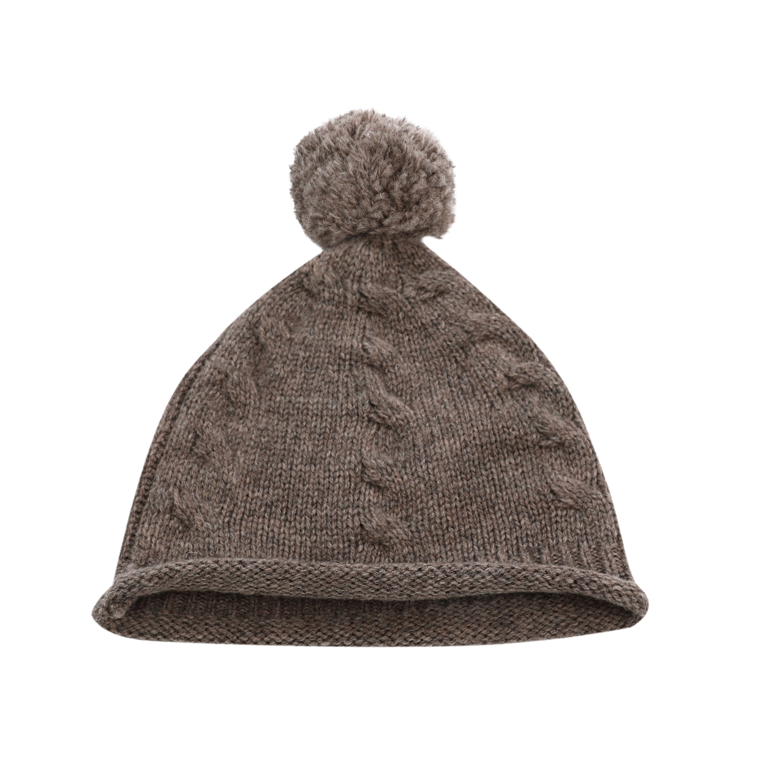 Fofo Merino Wool Hat | Dark Taupe Melange