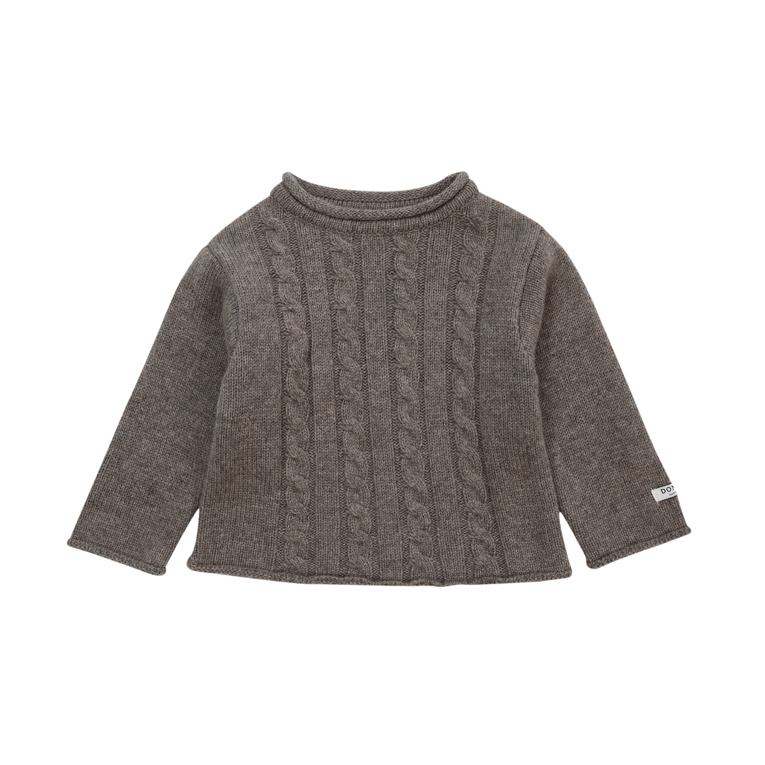 Meri Merino Wool Sweater | Dark Taupe Melange