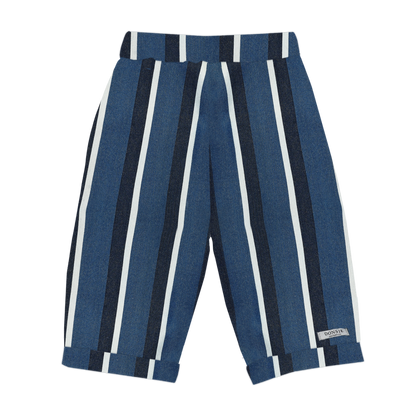Mink Trousers | Vintage Blue - White Striped