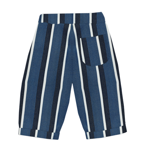 Mink Trousers | Vintage Blue - White Striped