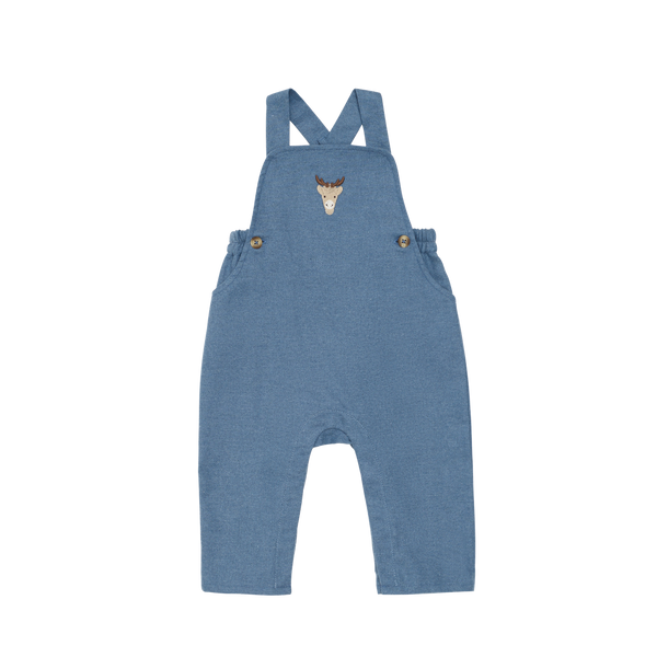 Mosie Overalls | Reindeer | Vintage Blue