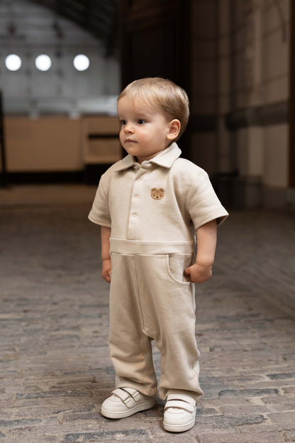 Piebe Jumpsuit | Bear | Biscotti