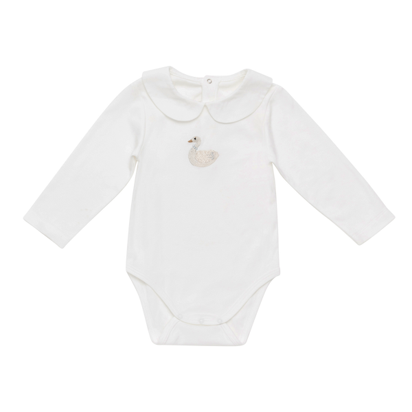 Shimmer Swan Bodysuit | Off White