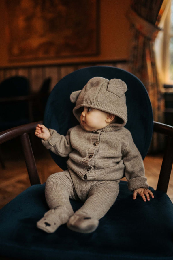 Matsie Merino Wool Leggings | Bear | Milk Chocolate Melange