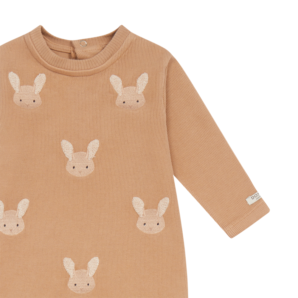 Phlyn Onesie | Fluffy Bunnies | Rose Mocha