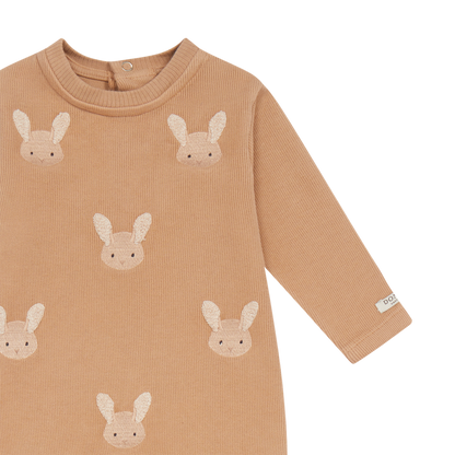 Phlyn Onesie | Fluffy Bunnies | Rose Mocha