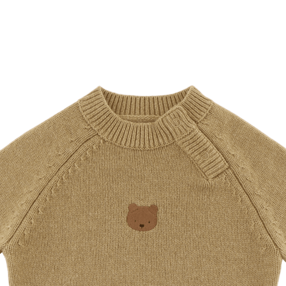 Sibbe Merino Wool Sweater | Bear | Sesame