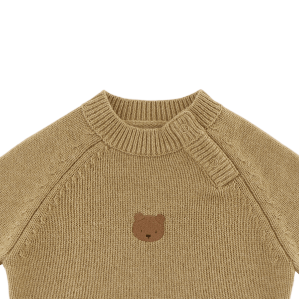 Sibbe Merino Wool Sweater | Bear | Sesame