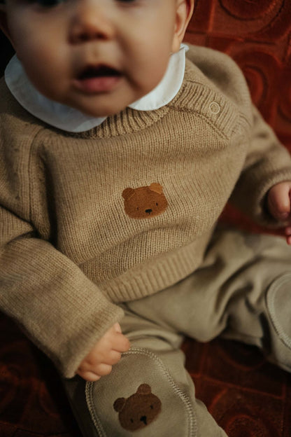 Sibbe Merino Wool Sweater | Bear | Sesame