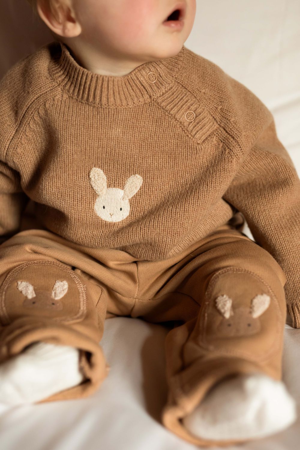 Sibbe Merino Wool Sweater | Fluffy Bunny | Hazelnut
