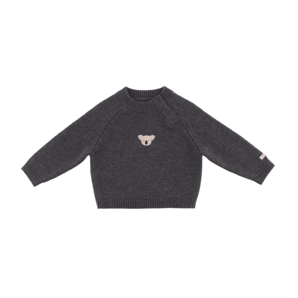 Sibbe Merino Wool Sweater | Koala | Cloudy Grey Melange