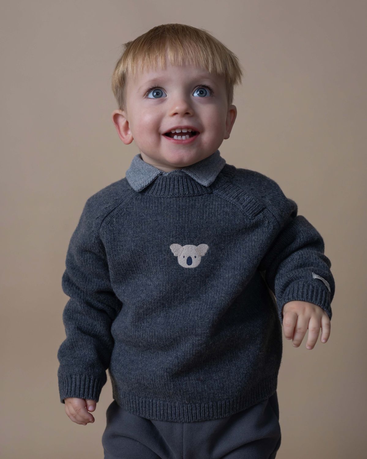 Sibbe Merino Wool Sweater | Koala | Cloudy Grey Melange