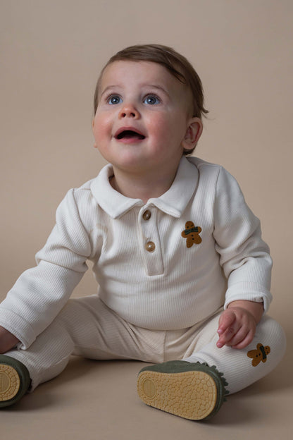 Polau Bodysuit | Gingerbread | Macaroon