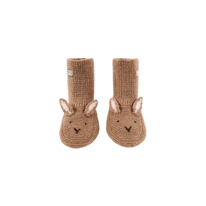 Maicer Merino Wool Booties | Fluffy Bunny | Hazelnut