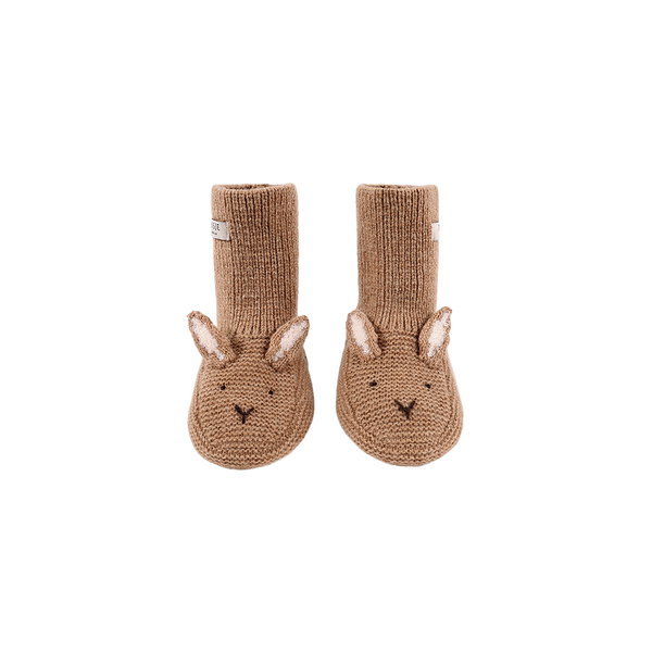 Maicer Merino Wool Booties | Fluffy Bunny | Hazelnut