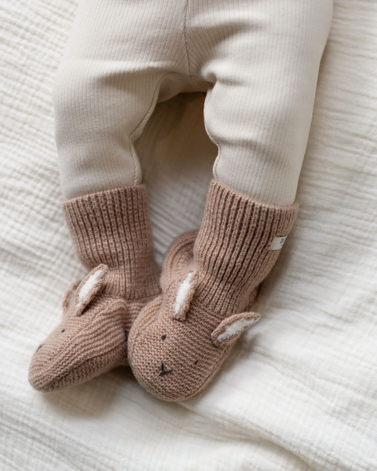 Maicer Merino Wool Booties | Fluffy Bunny | Hazelnut