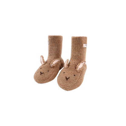 Maicer Merino Wool Booties | Fluffy Bunny | Hazelnut
