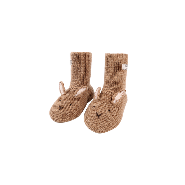 Maicer Merino Wool Booties | Fluffy Bunny | Hazelnut