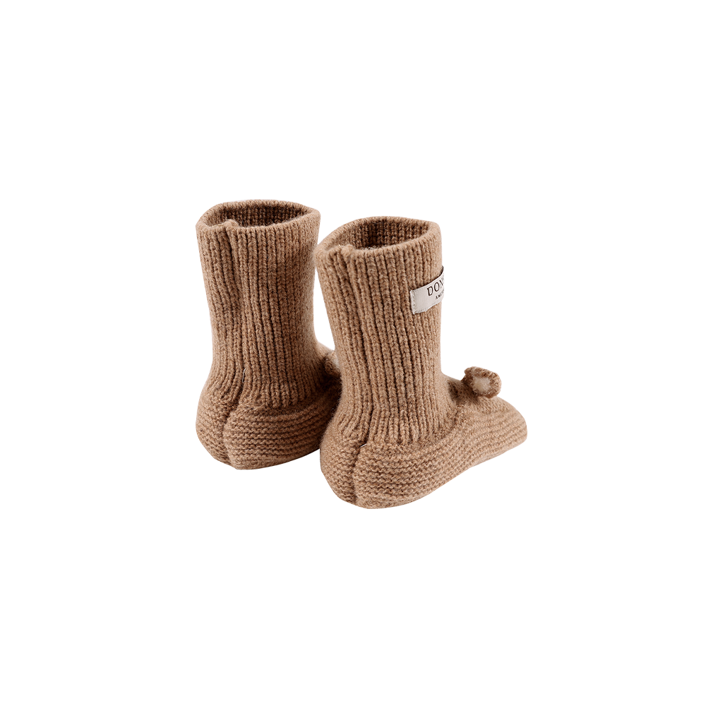 Maicer Merino Wool Booties | Fluffy Bunny | Hazelnut
