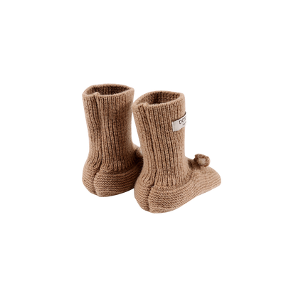 Maicer Merino Wool Booties | Fluffy Bunny | Hazelnut
