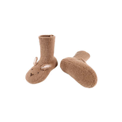 Maicer Merino Wool Booties | Fluffy Bunny | Hazelnut