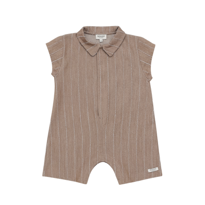 Kajani Playsuit | Milk Chocolate Striped
