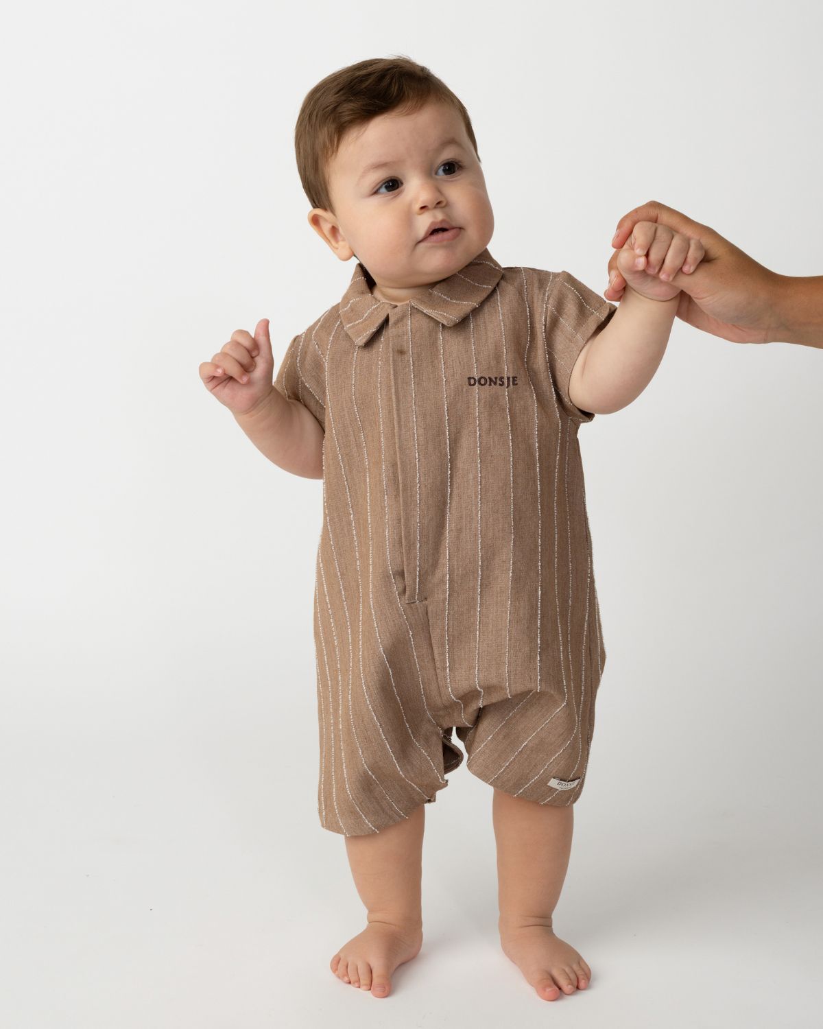 Kajani Playsuit | Milk Chocolate Striped